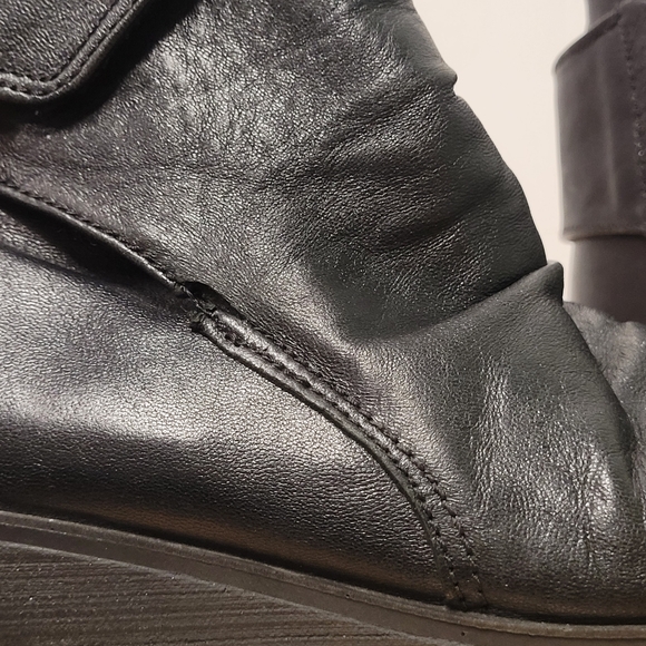 IGI & CO Dressy Black Leather Platform Ankle Boots Shoes (ITALY) Size 7.5 / 38 - Picture 13 of 13